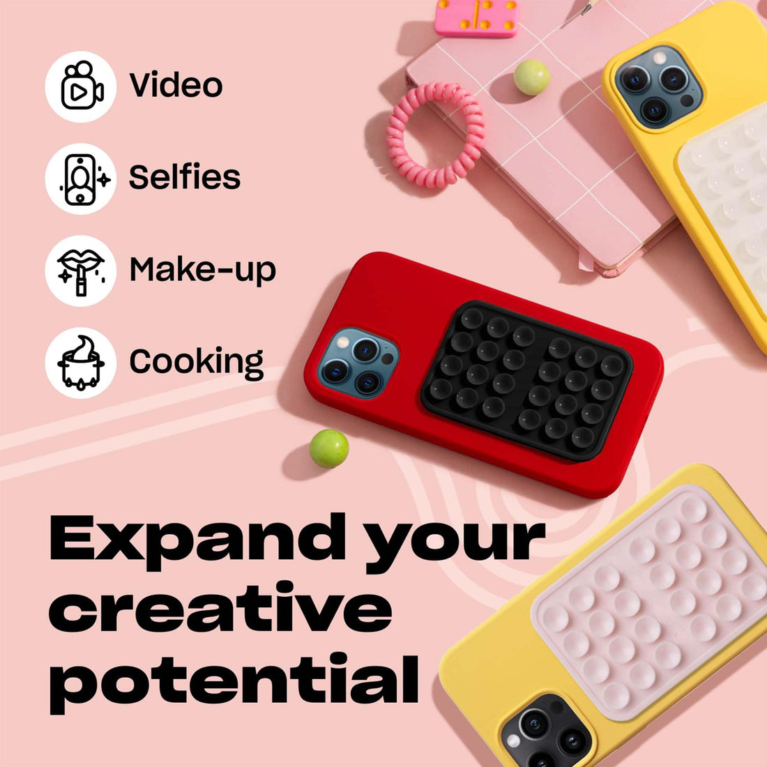 Octopux - Silicone Phone Back Sticky Case