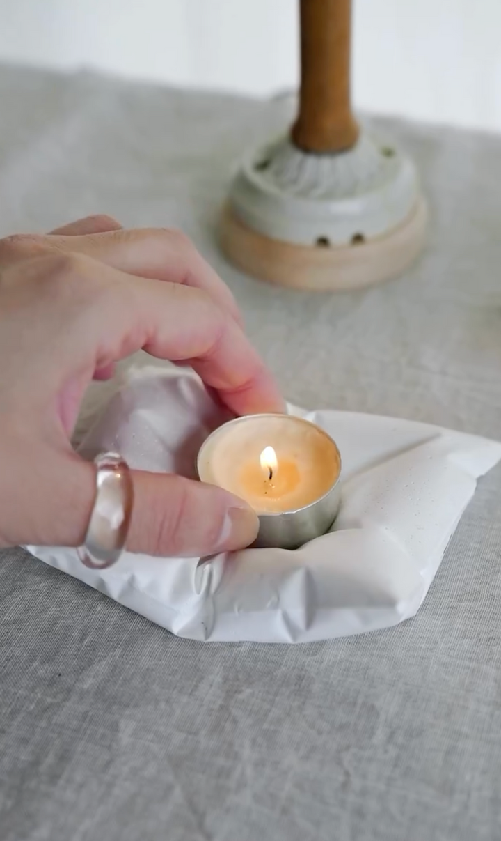 Artistic Pillow - Pack of 3 Candle Stand with Candles