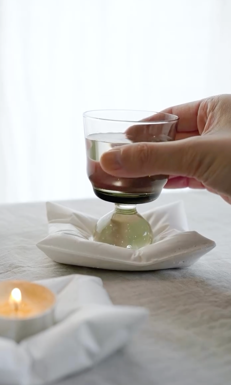 Artistic Pillow - Pack of 3 Candle Stand with Candles